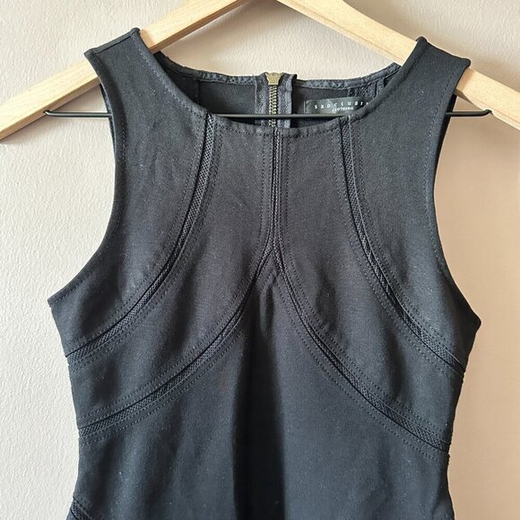 Women's XS Sanctuary Little Black Dress Sleeveless Bodycon - Picture 4 of 8